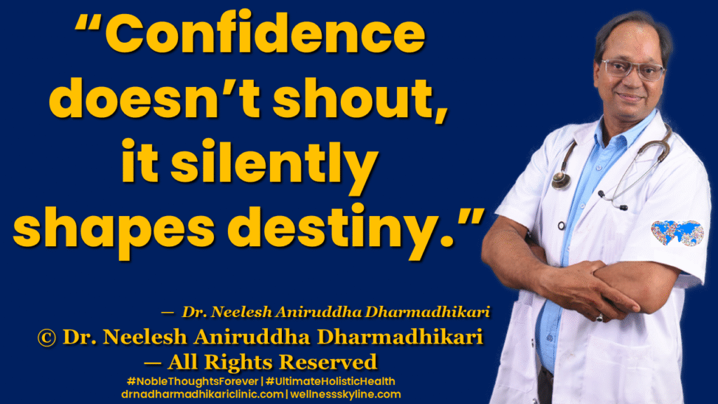 Inspirational quote on Universal Wellness by Dr. Neelesh Aniruddha Dharmadhikari – Noble Thoughts Forever | Global Wellness Skyline